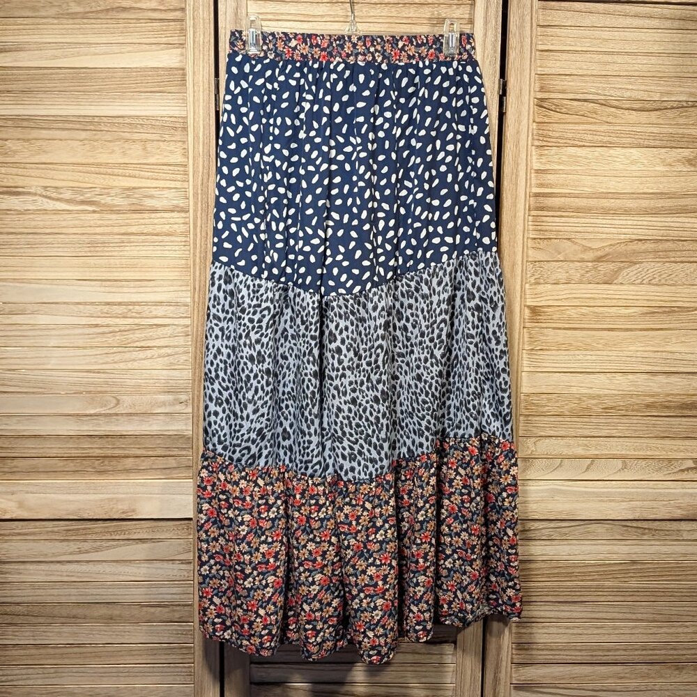 Umgee Wide-Leg Pants Colorful Patterned Size Small - image 7